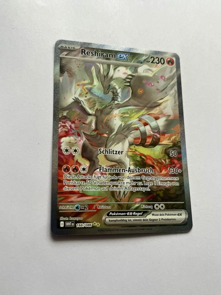 Reshiram EX Special Illustration Rare Weiße Flammen 166/086 NM - Bild 2 von 3