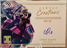 Chris Olave Canvas Creations /10 ON CARD AUTO 2023 Panini Impeccable