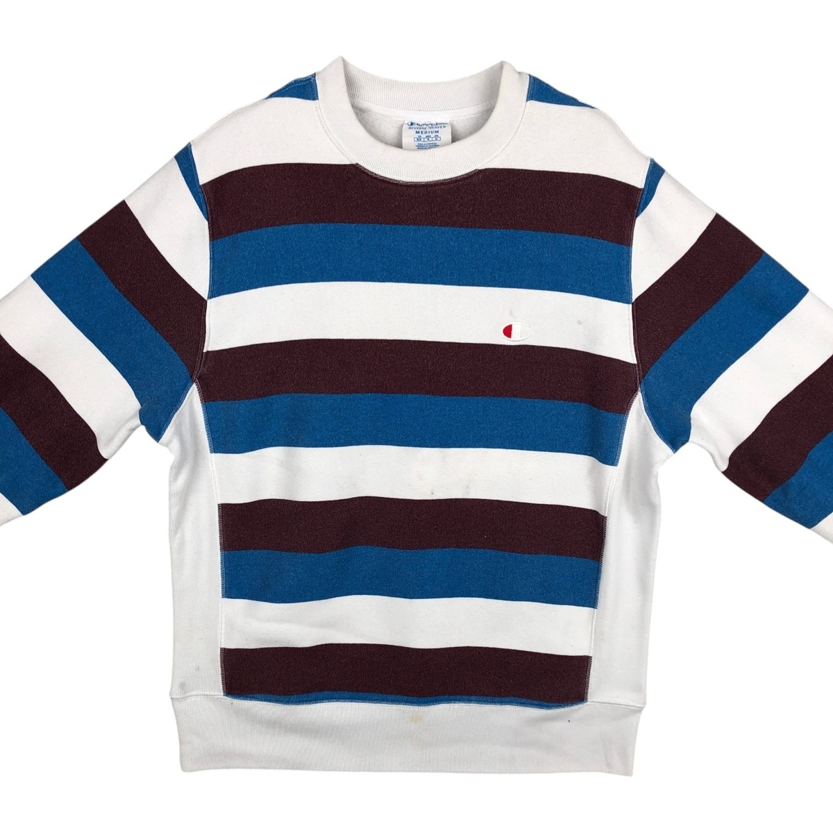 Used Champion Reverse Weave Striped Pattern Logo … - image 3