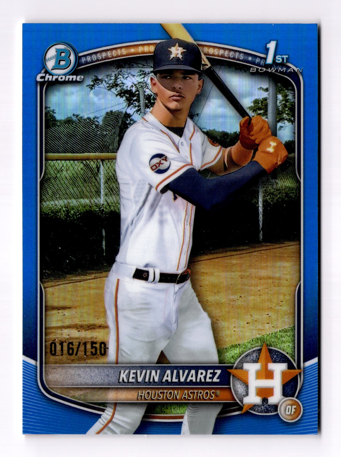 2025 Bowman Chrome 1st #BCP-227 Kevin Alvarez Prospects True Blue #/150