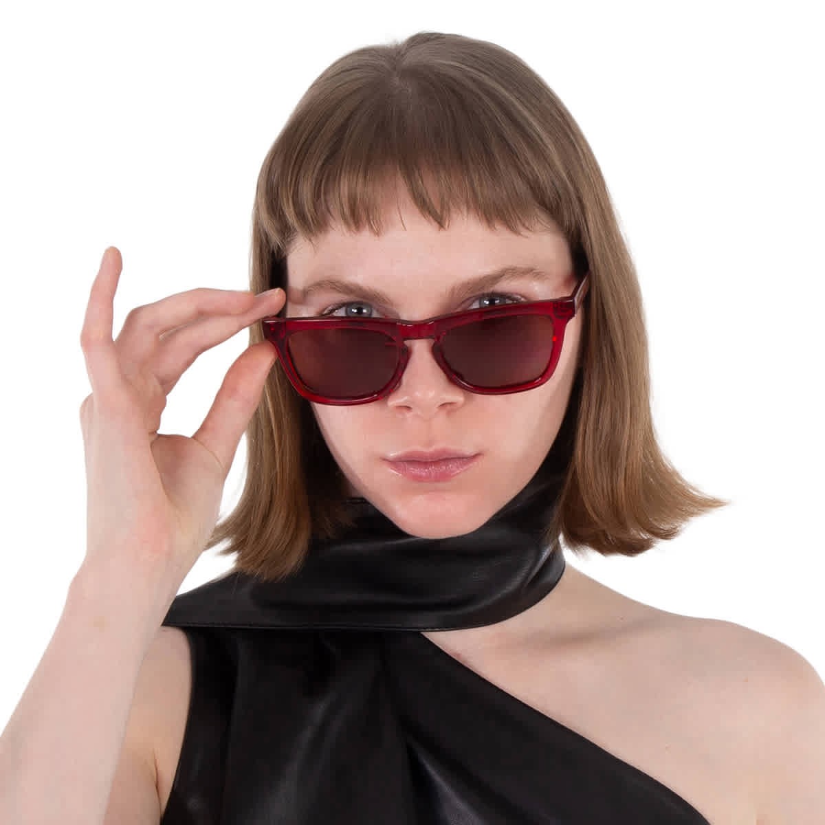 Calvin Klein Wine Square Ladies Sunglasses CK23535S 604 53 CK23535S 604 53