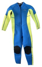 Hevto Kids Swimsuit. Size 10. Neon Blue, Green And Black. Front Zip