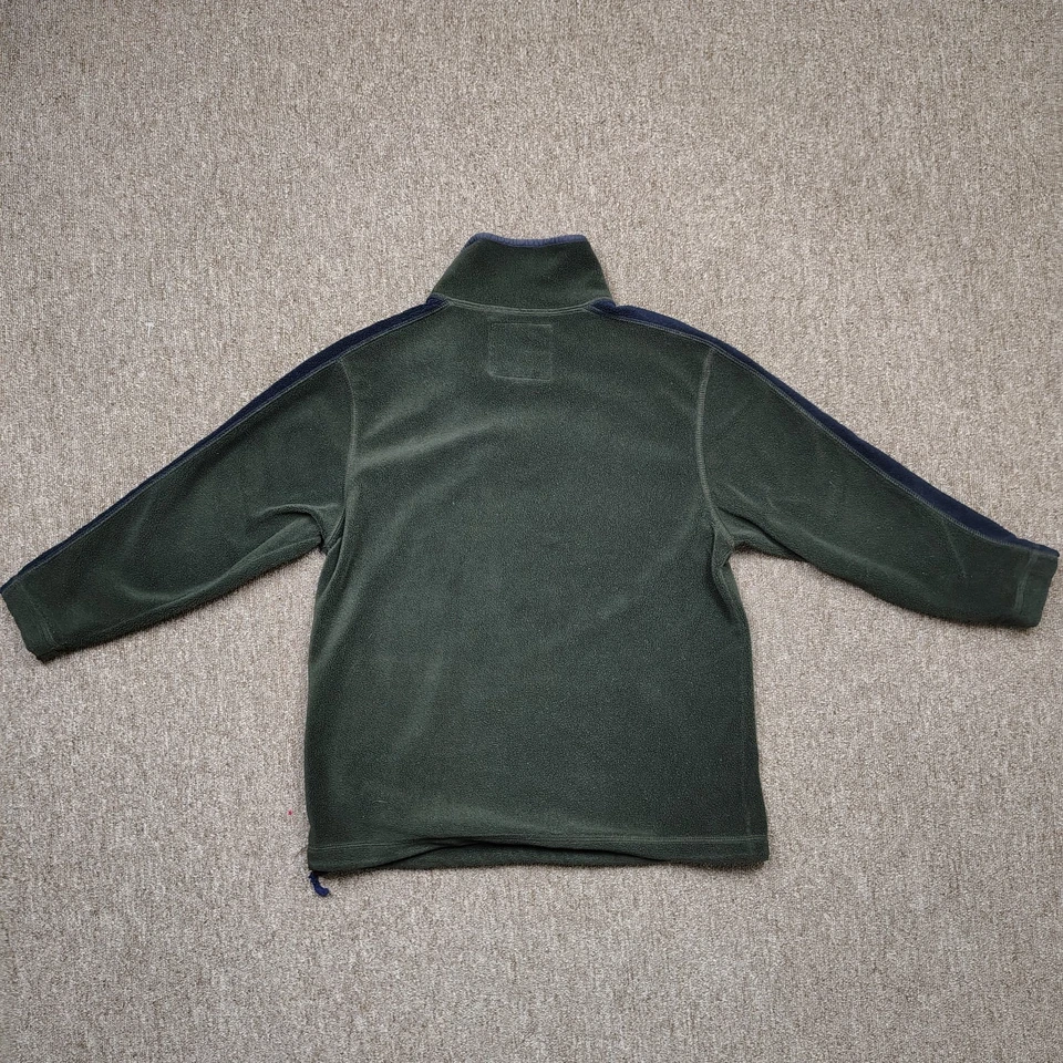 Vintage ABERCROMBIE Fleece Pullover Boys Large Green 1/4 Zip Polyester 90s - Image 4 of 4