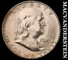 1949-D Franklin Half Dollar- FBL- Silver- Choice Gem Brilliant Unc Luster #K2139