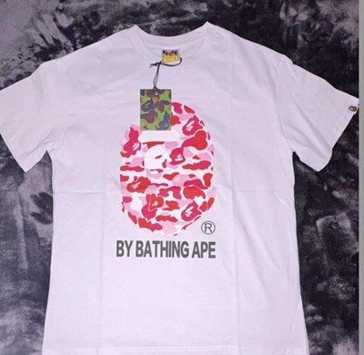 A Bathing Ape BAPE Men s any size White Ape Head Logo Graphic Crew Neck T-Shirt