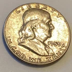 1959 Franklin Half Dollar Toned