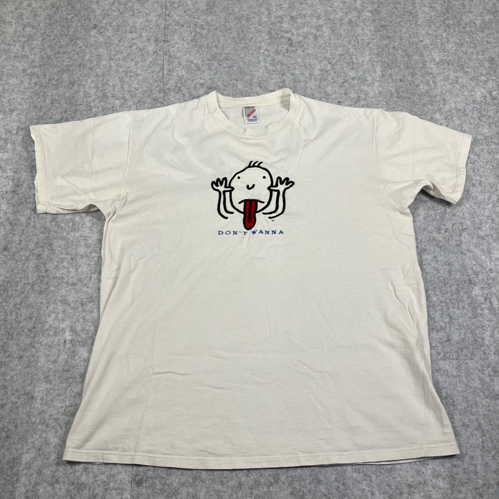 80's Jim Benton DON'T WANNA T-Shirt Size XL RARE Vintage Character Art