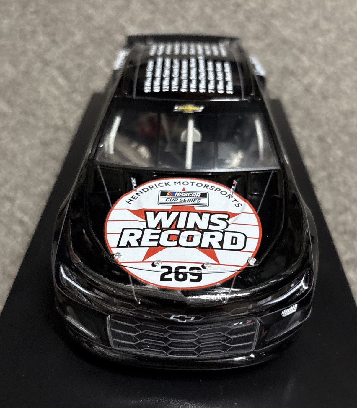 Hendricks Motorsports Win Record 269 Wins 1/24 NASCAR Die Cast Chevy 