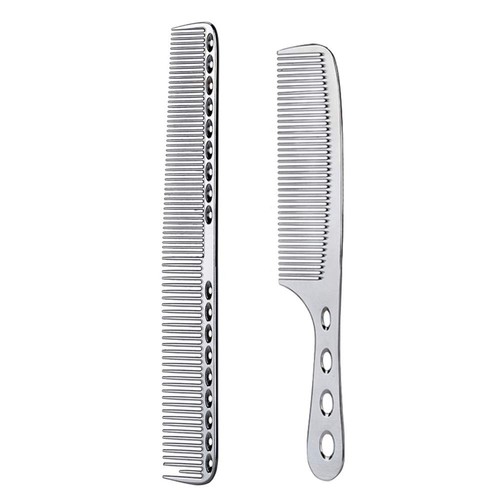 2 pcs Stainless Steel Hair Combs Anti Static Styling Comb Hairdressing Barber...