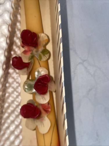 Vintage Wax 3D Roses hand-made Buttercup wax candles Town & country folk art - Picture 3 of 5