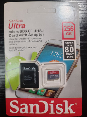 SanDisk Ultra 256GB MicroSD Micro SDXC A1 C10 UHS-I HD 4K 120MB/s Memory Card