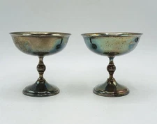 William Adams W.A. Gold Wine Cups Goblets Made In Italy Set Of 2