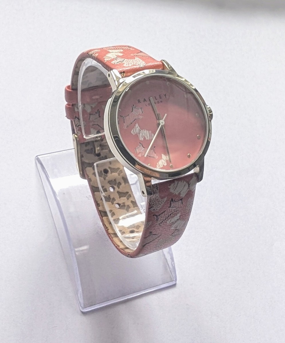 RADLEY Ladies Meadow Pink Leather Strap Watch with Glitter Dial