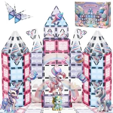 Little Pi Unicorn Toys for Girls Age 4-6 - Unicorn Magnetic Tiles Frozen Toys...