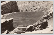 Postcard RPPC Red Rocks Amphitheatre Denver Mt Parks Colorado Sanborn Geology
