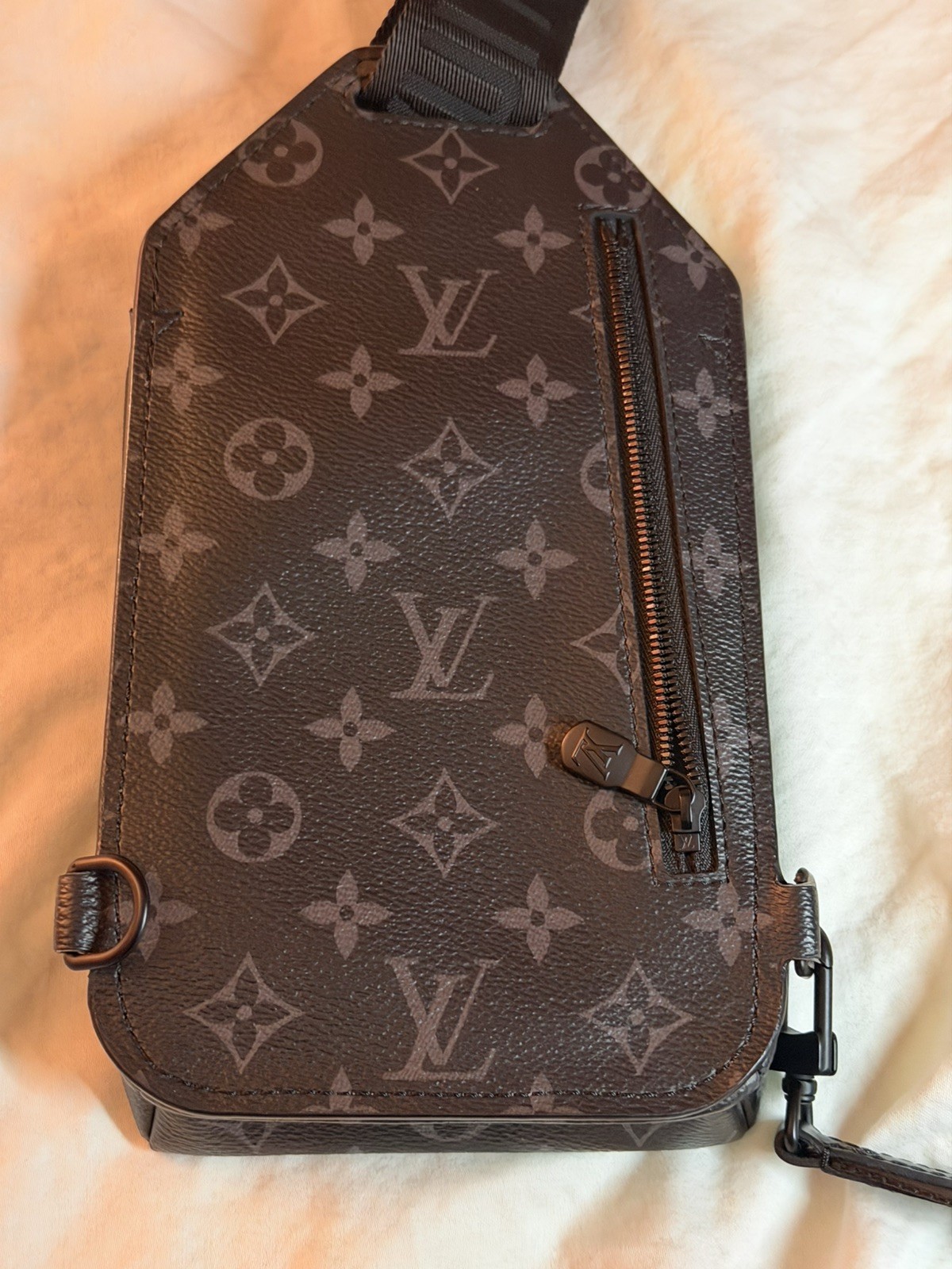 Authentic LOUIS VUITTON Monogram Eclipse Saumur S… - image 7
