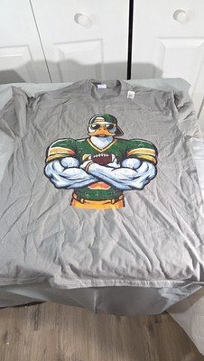 Oregon Ducks Muscle Mascot Football Graphic T-Shirt Gray XL