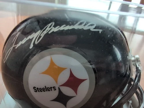 ​Terry Bradshaw Signed Pittsburgh Steelers Mini Helmet PSA/DNA COA & Card