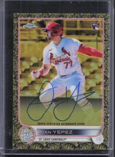 2022 Topps Gilded Collection #GEA-JY Juan Yepez Black Etch Auto #/99 RC