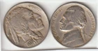 Rare Old 1938 Indian Head Buffalo & Jefferson Nickel US Coin Collection Lot #M73