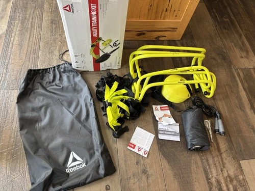 Reebok Agility Training Kit Athletic Hurdles Jump Rope Parachute Discs Ladder