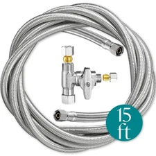 Refrigerator Ice Maker Water Supply Hose Kit - 15 Feet
