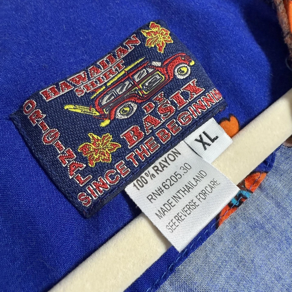 Camisa Hawaiana Para Hombres XL Rayón Floral Tropical Abotonada Basix Hawaii Aloha Informal Foto 3 de 4