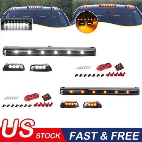 For Chevy Silverado GMC 2500HD 3500HD 2015-2019 Amber Cab Roof Marker LED Lights