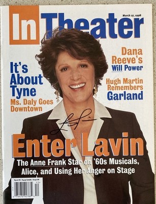 Linda Lavin Signed In Theater Magazine The Diary of Anne Frank - March 27 1998