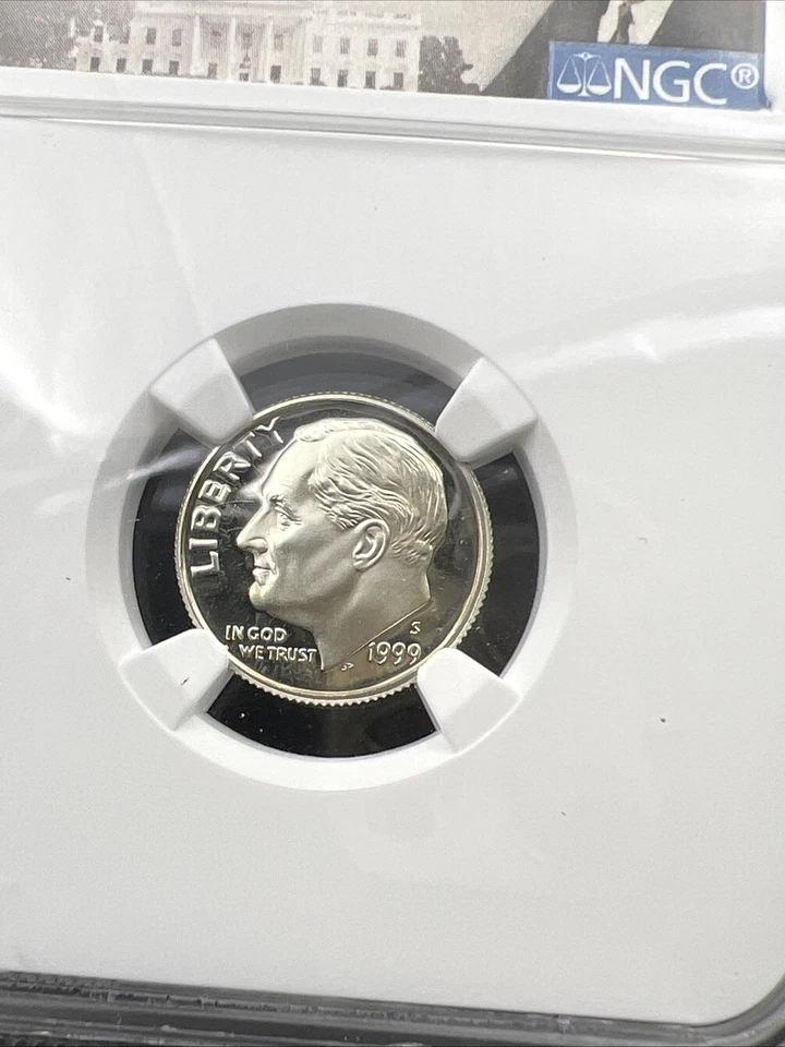 1999 S 10c Roosevelt Proof Silver Dime Coin PF69 UCAM NGC #007 - Image 3 of 4