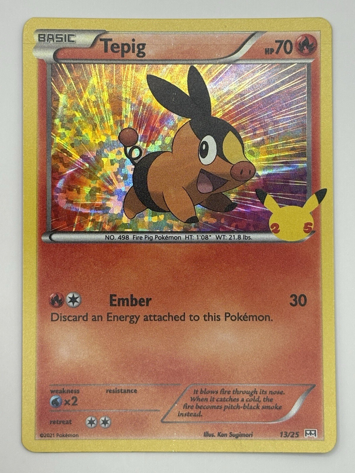 Tepig - 13/25 Holo Promo McDonald's 25th Anniversary Promos Near Mint