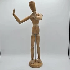 Vintage Wooden Posable Mannequin Model Art Artist Reference Figure Drawing 17”