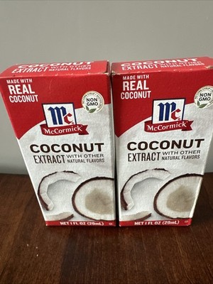 2 Bottles - McCormick Coconut Extract with Other Natural Flavors, 2 fl oz