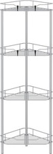 4 Tier Floor Standing Corner Shower Caddy Organizer Shelf with 4 Tier, Silver