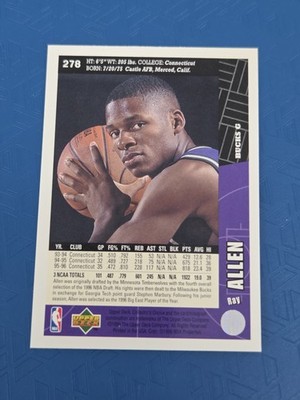 1996-97 Collector's Choice RC #278 Ray Allen Milwaukee Bucks