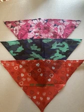 3 PET SUPPLY PLUS PET/DOG TRIANGLE BANDANAS 14.5 x 19.5