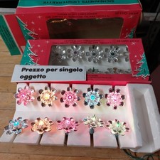 luci Di natale Minilux vintage 10 Fiori Filo Natalizie Vintage Funzionanti 