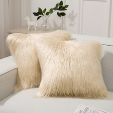 Phantoscope Pack of 2 Faux Fur Throw Pillow Covers Cushion Covers Luxury Soft De