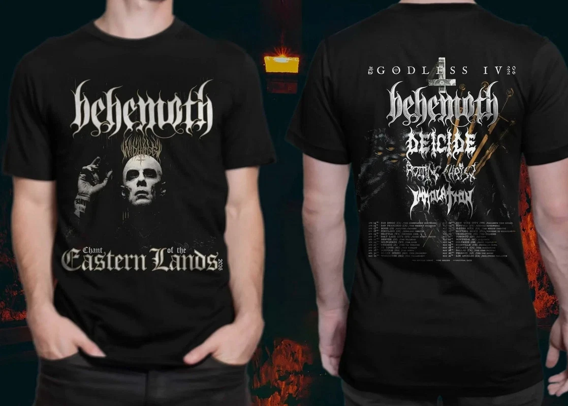 Behemoth Band 2026 Tour Dates Double Sided T-Shirt