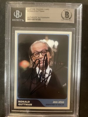 Ronald Guttman Custom Signed Card -Godfather Of Harlem - Beckett Encapsulated