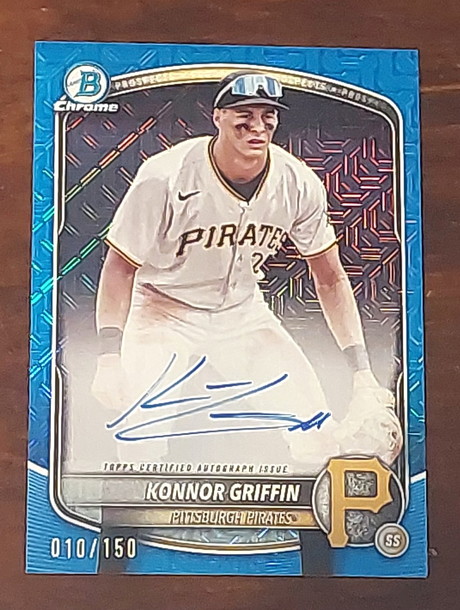2025 Bowman Chrome Konnor Griffin Blue Mojo Refractor Auto /150 #1 MLB Prospect 