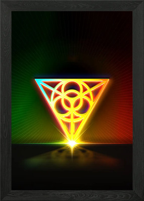 Magic Glyph Circle Rune Framed Wall Art Poster Canvas Print Picture