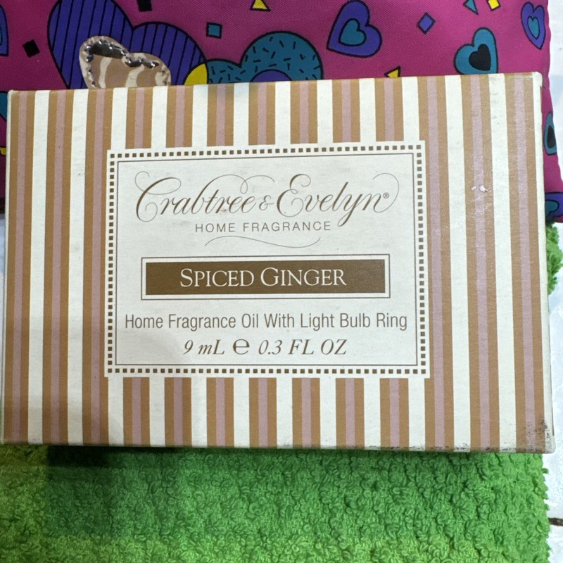 CRABTREE & EVELYN Home Fragrance Oil w/ Light Bulb Ring Spiced Ginger New In Box