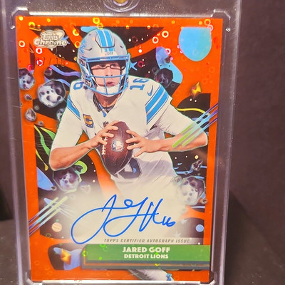 Topps Cosmic Chrome 2025 Jared Goff Detroit Lions LUNAR 7/10 ON CARD AUTO