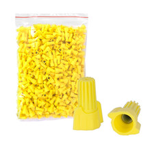 500PCS Yellow Winged Wire Connectors AWG 18-10 Twist-On Wire Nuts UL Listed