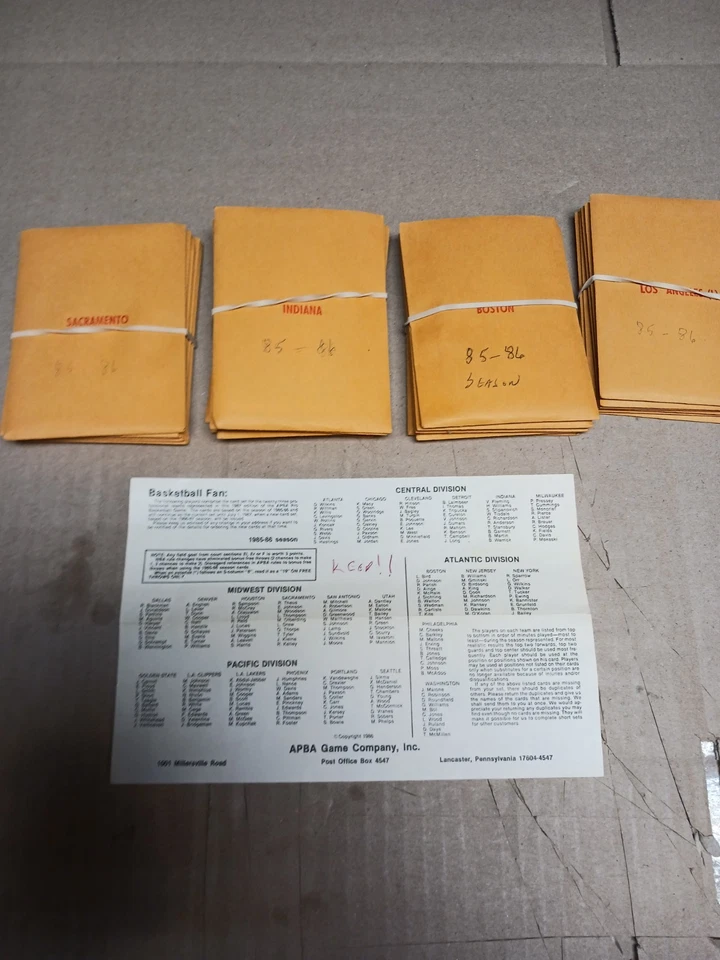 Temporada de baloncesto 1985-86 APBA NBA. Los 23 equipos. 100% Completo. Buen estado.  Foto 4 de 4