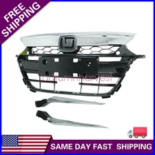 For Honda Accord 2018-19 Front Black Bumper Grille W/Headlight Molding