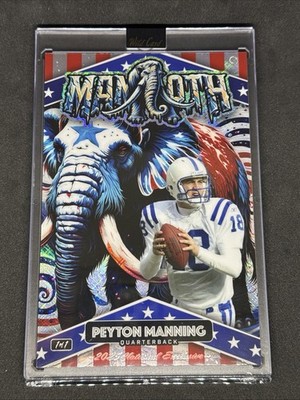 2025 NATIONAL MAMMOTH JUMBO 4X6 PEYTON MANNING 1/1 COLTS Blue White Color Match 