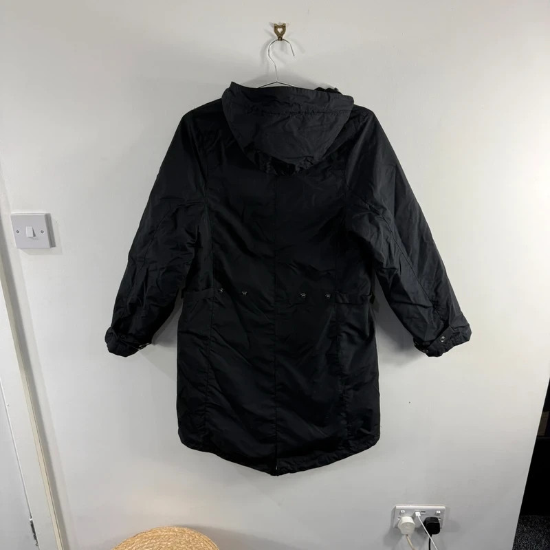 vintage henri lloyd black fishtail parka jacket womens small image 7
