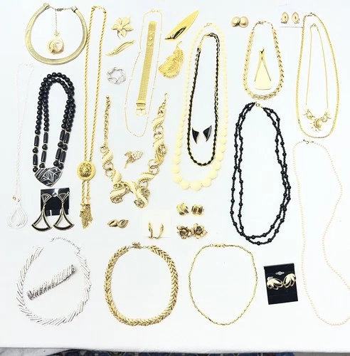 Lot of Crown TRIFARI Vintage To Modern Estate Costume Jewelry ALL Signed